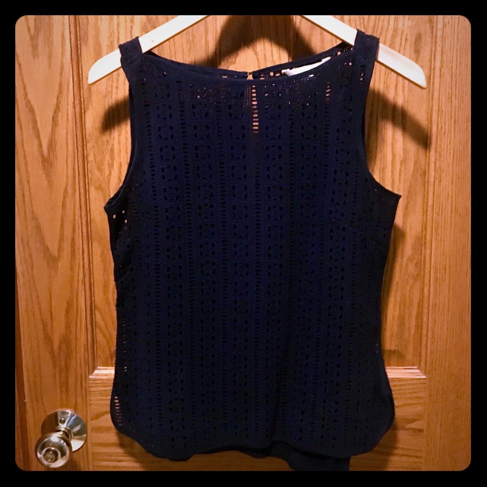 Banana Republic open weave blouse w/ cami XS